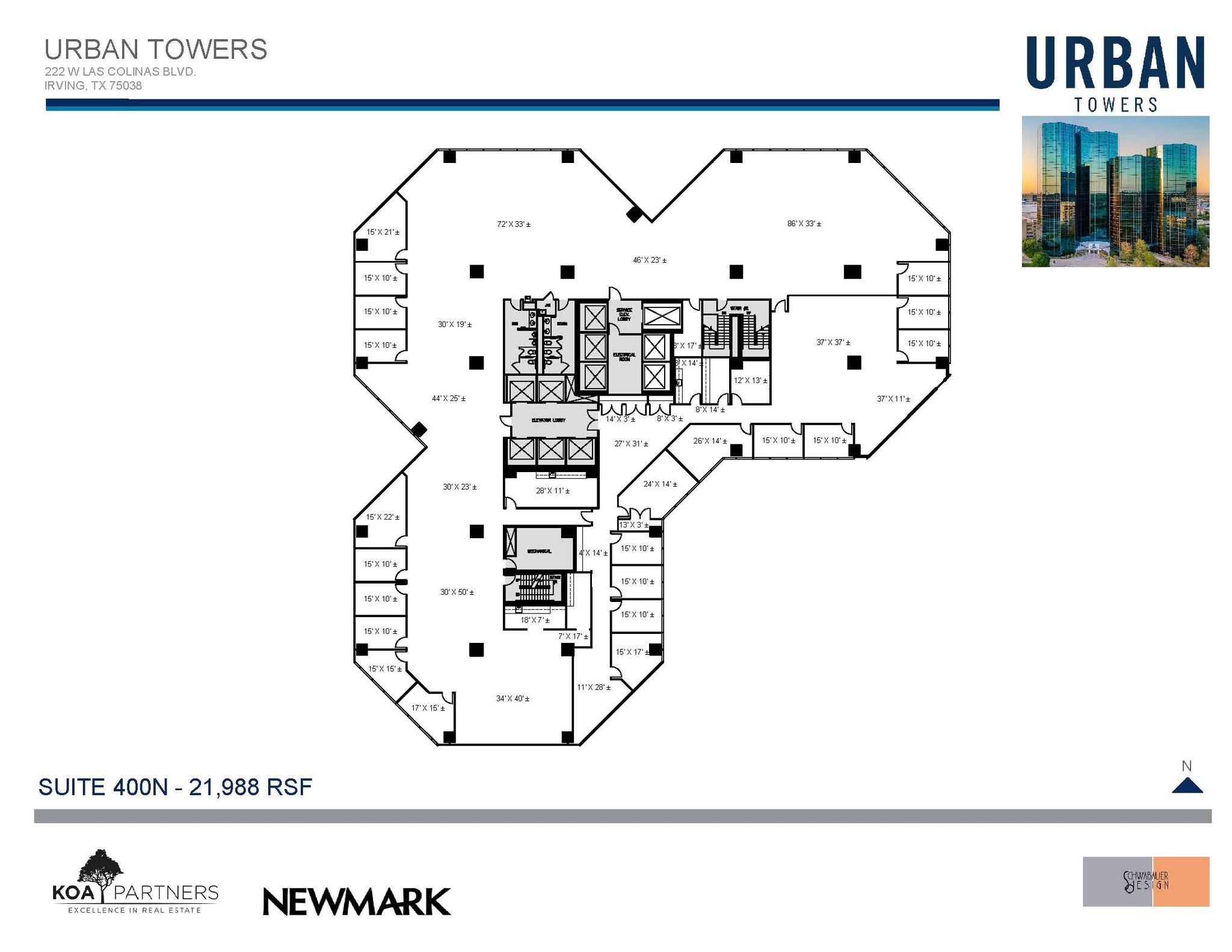 222 W Las Colinas Blvd, Irving, TX à louer Plan d’étage- Image 1 de 1