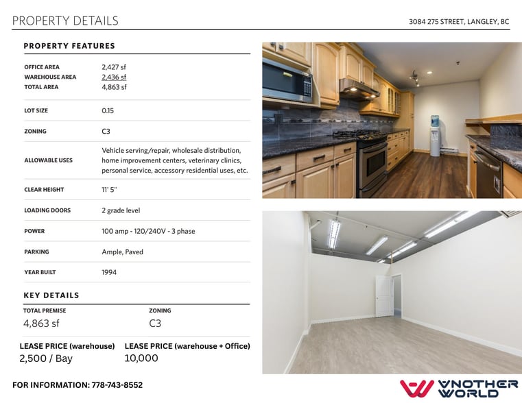 3084 275 St, Langley Twp, BC for lease - Interior Photo - Image 3 of 3