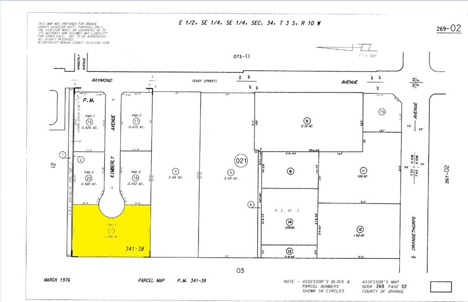 1107 E Kimberly Ave, Anaheim, CA à vendre - Plan cadastral - Image 3 de 3