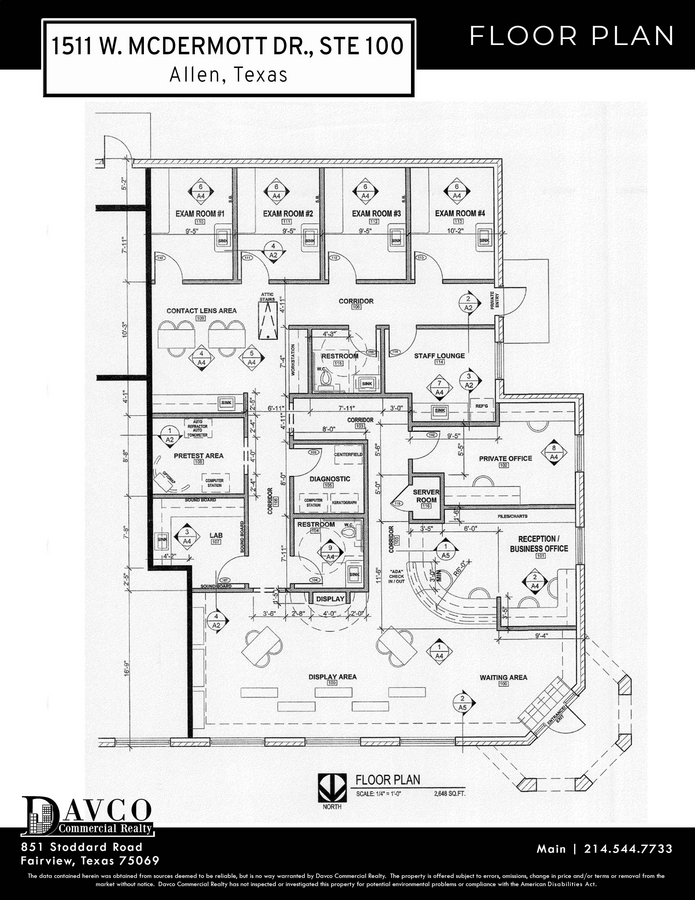 1511 W McDermott Dr, Allen, TX 75013 - Unité 100 - - Plan d’étage - Image 1 of 1