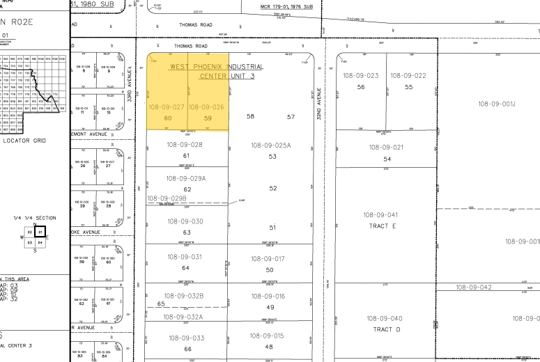 2821 N 33rd Ave, Phoenix, AZ for lease - Plat Map - Image 2 of 3