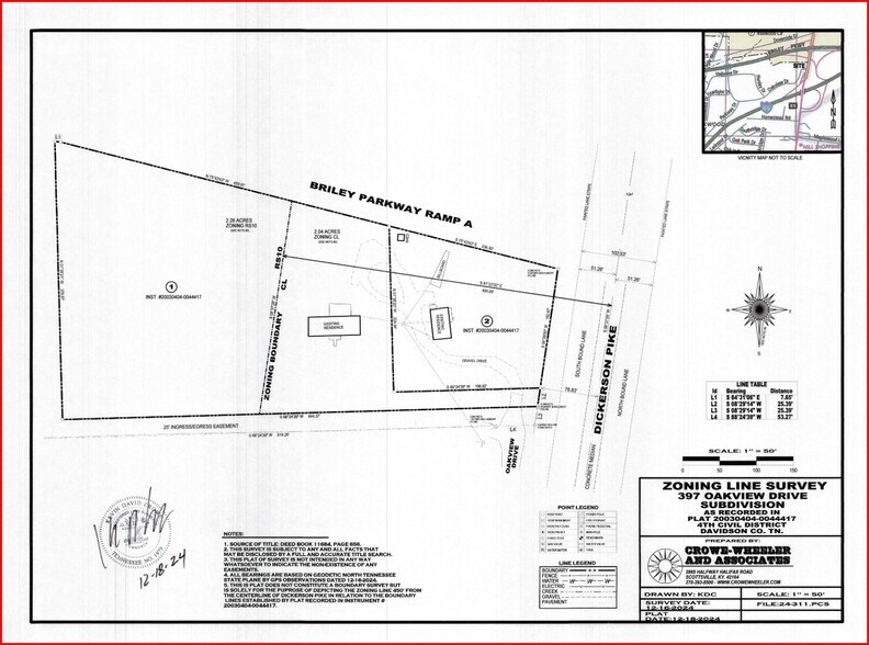 393 Oakview Dr, Nashville, TN à vendre - Plan cadastral - Image 3 de 5
