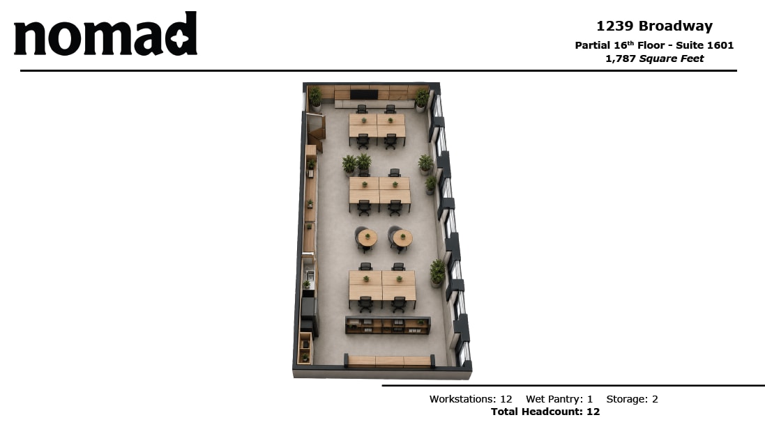 1237-1239 Broadway, New York, NY à louer Plan d’étage- Image 1 de 6
