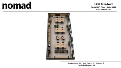 1237-1239 Broadway, New York, NY à louer Plan d’étage- Image 1 de 6