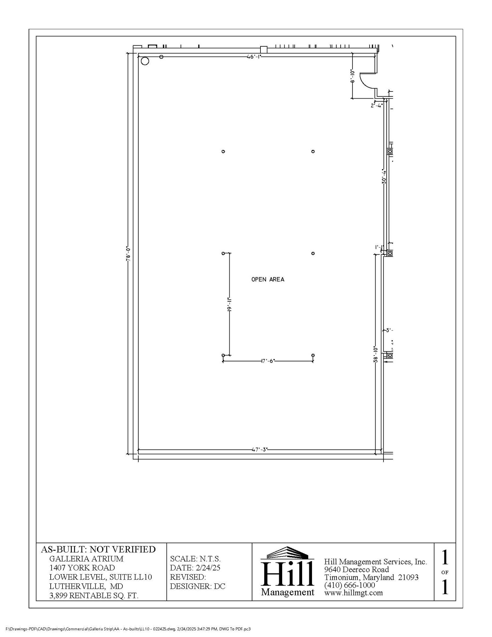 1407 York Rd, Lutherville, MD for lease Floor Plan- Image 1 of 1