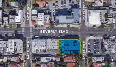 7350 Beverly Blvd, Los Angeles, CA - AERIAL  map view