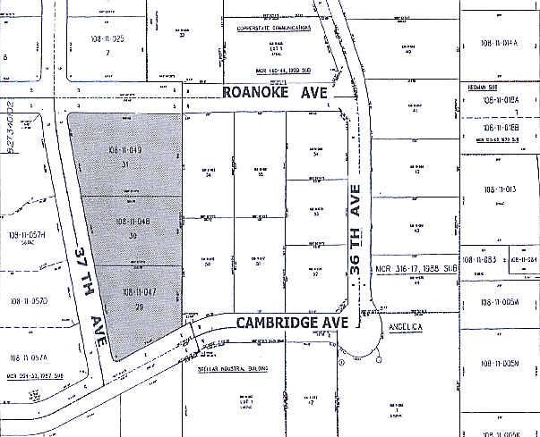 3637 W Roanoke Ave, Phoenix, AZ for lease - Plat Map - Image 2 of 8