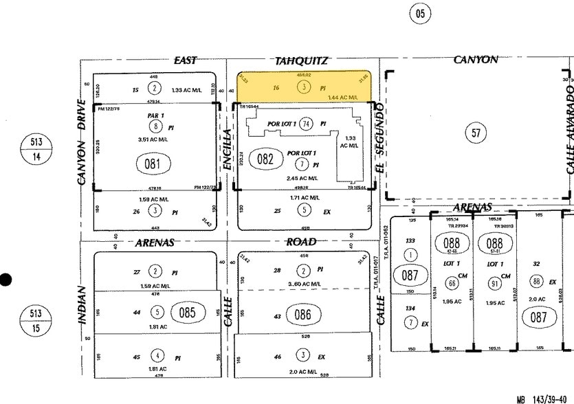 401-493 E Tahquitz Canyon Way, Palm Springs, CA for lease - Plat Map - Image 2 of 37