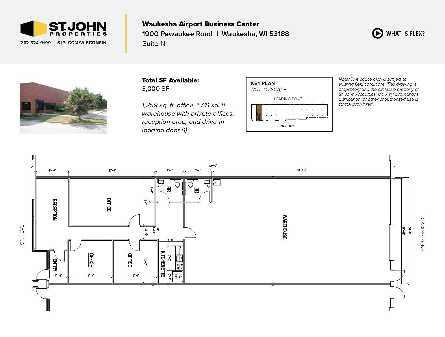 2000 Pewaukee Rd, Waukesha, WI à louer Plan d’étage- Image 1 de 2