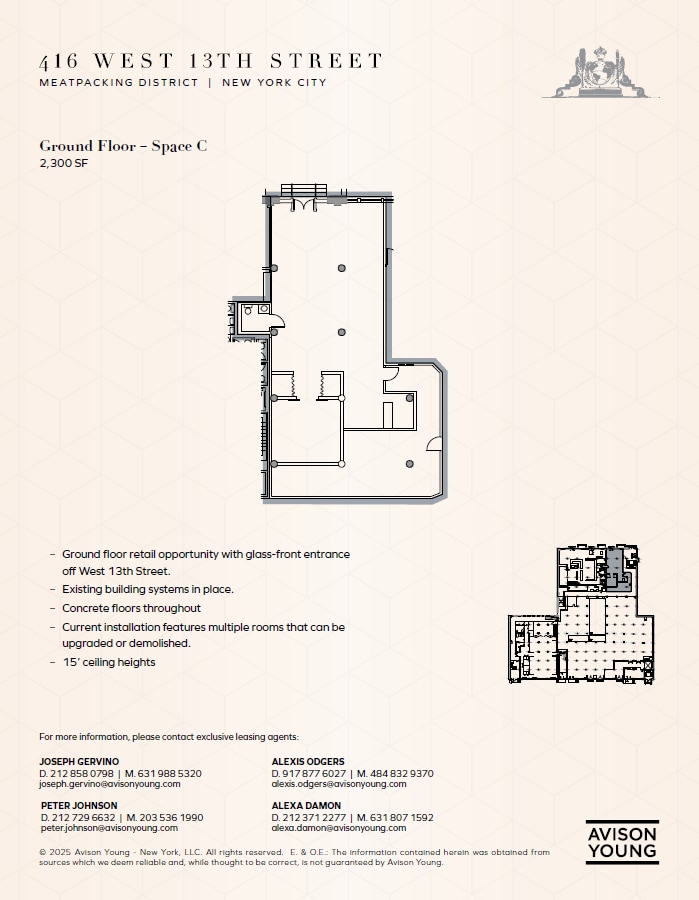 416 W 13th St, New York, NY for lease Floor Plan- Image 1 of 3