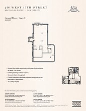 416 W 13th St, New York, NY for lease Floor Plan- Image 1 of 3