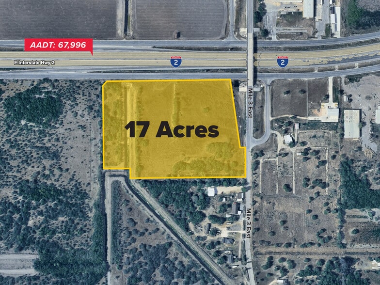 Mile 3 E. & Expressway 83 Expy, Mercedes, TX à vendre - Aérien - Image 1 de 3