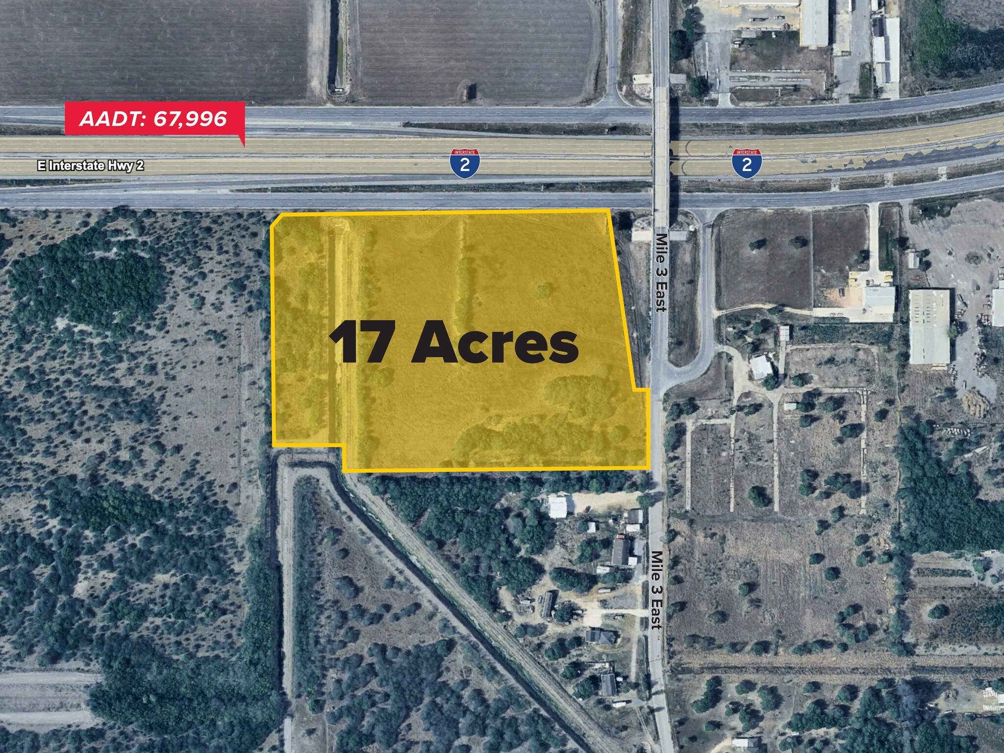Mile 3 E. & Expressway 83 Expy, Mercedes, TX à vendre Aérien- Image 1 de 4