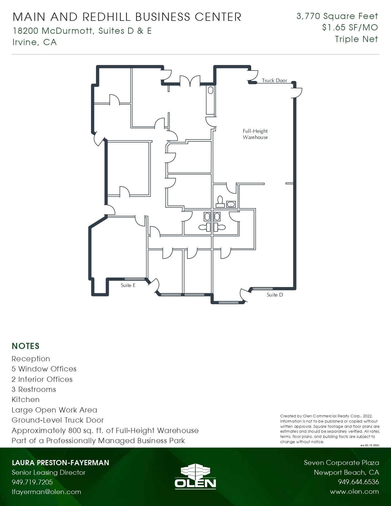 1200 Main St, Irvine, CA à louer Plan d’étage- Image 1 de 1