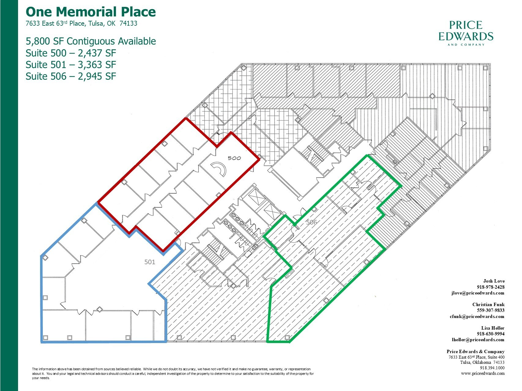 7633 E 63rd Pl, Tulsa, OK à louer Plan d’étage- Image 1 de 1