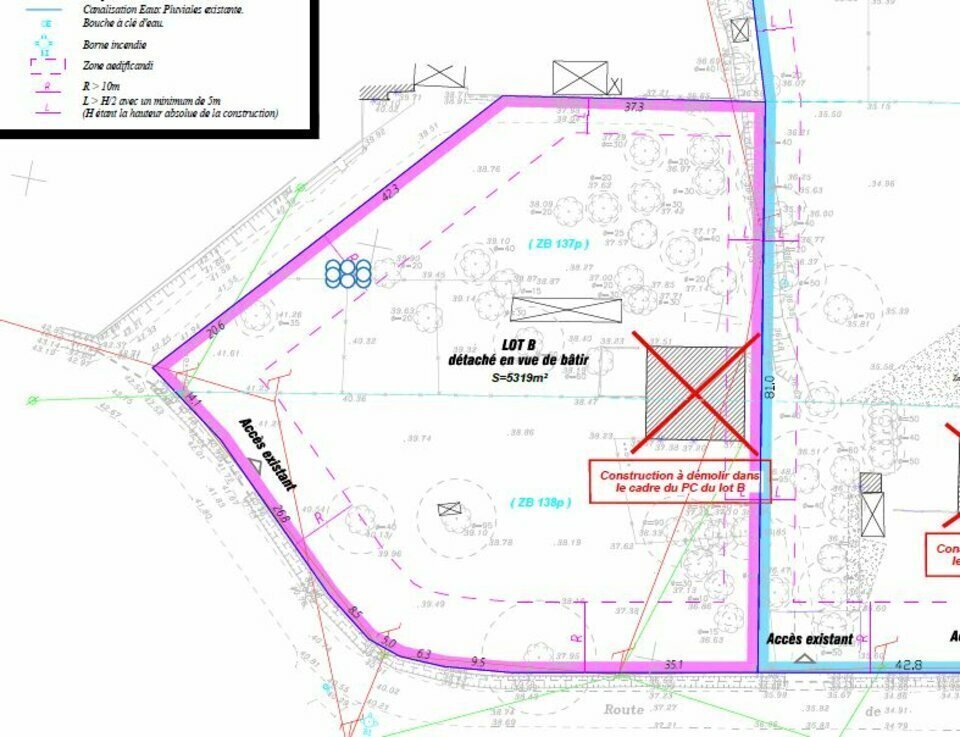 Land in Montussan for sale Site Plan- Image 1 of 2