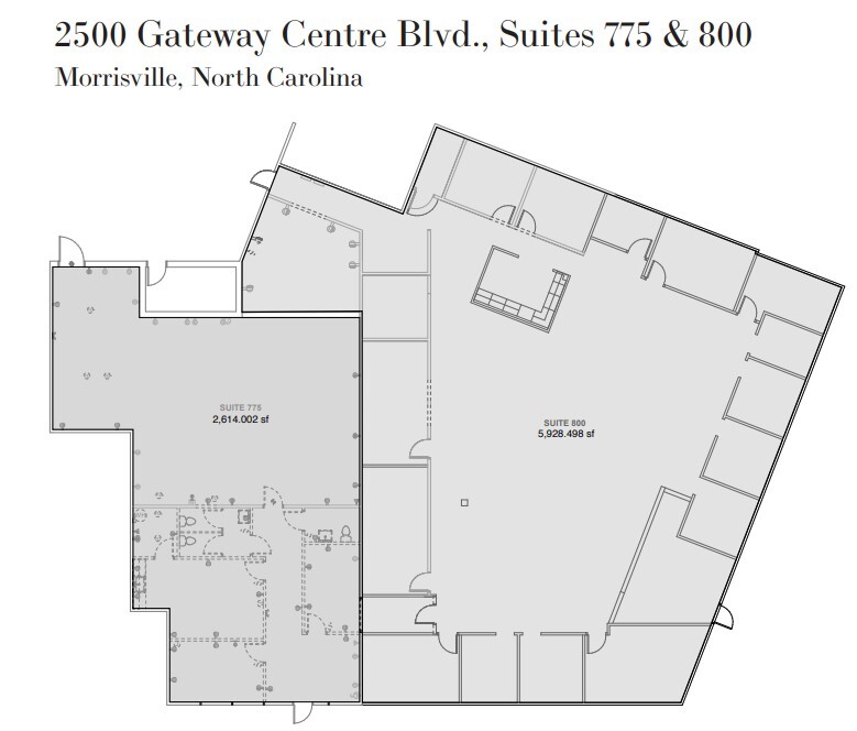 2500 Gateway Centre Blvd, Morrisville, NC à louer Plan d’étage- Image 1 de 1