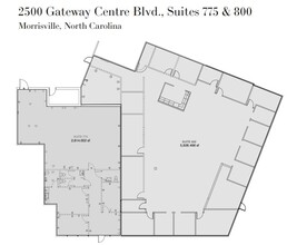 2500 Gateway Centre Blvd, Morrisville, NC à louer Plan d  tage- Image 1 de 1