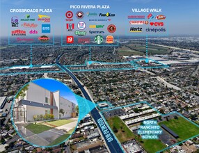 4707 Rosemead Blvd, Pico Rivera, CA - AÉRIEN  Vue de la carte