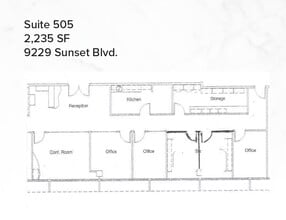 9229 W Sunset Blvd, West Hollywood, CA à louer Plan d’étage- Image 1 de 1
