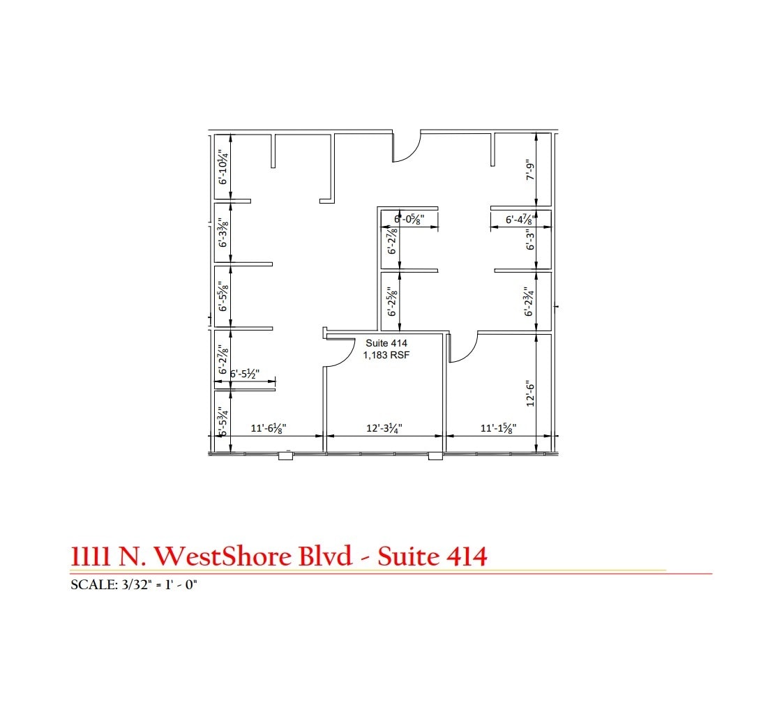 1111 N Westshore Blvd, Tampa, FL à louer Plan d’étage- Image 1 de 1