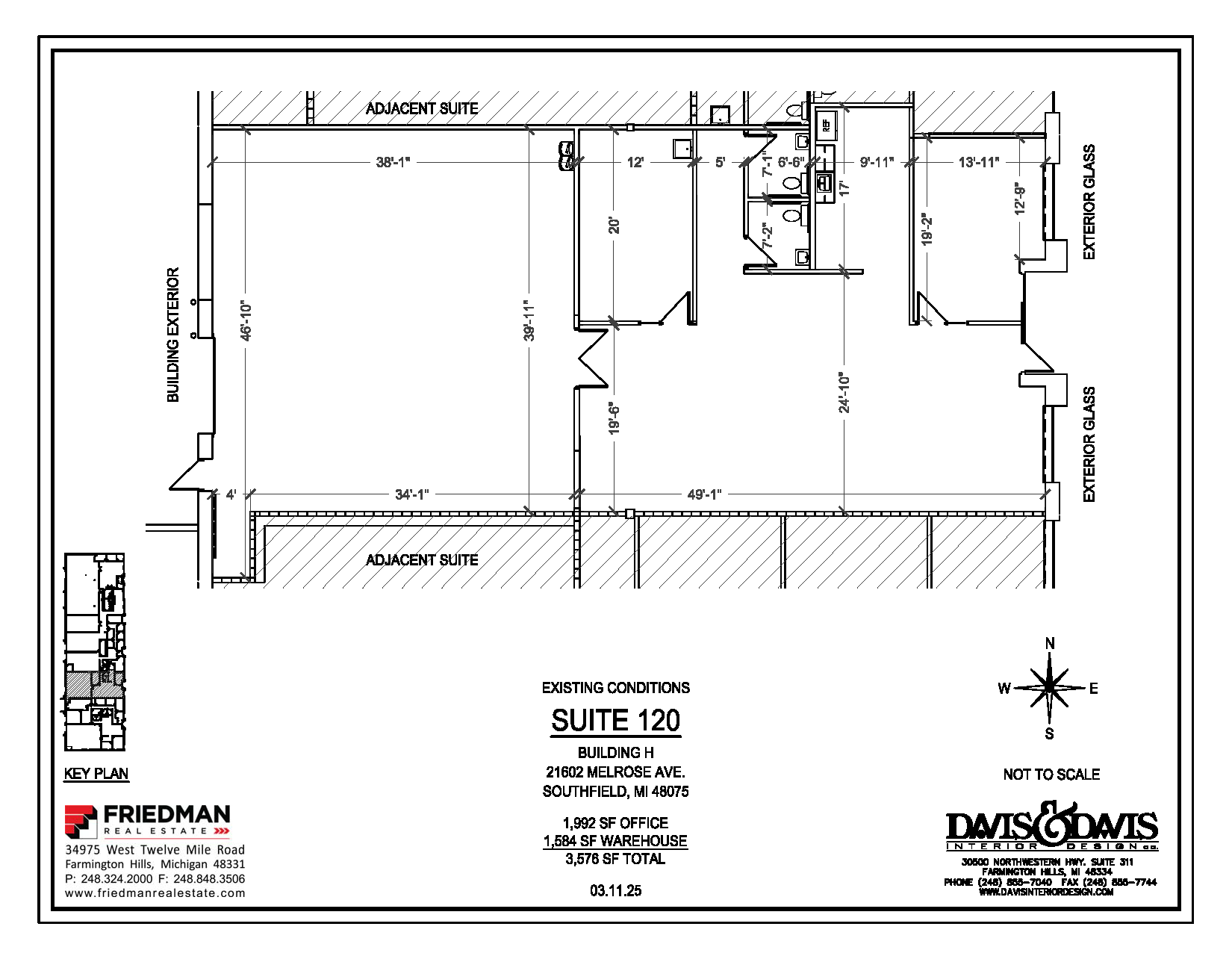 21455 Melrose Ave, Southfield, MI for lease Floor Plan- Image 1 of 2