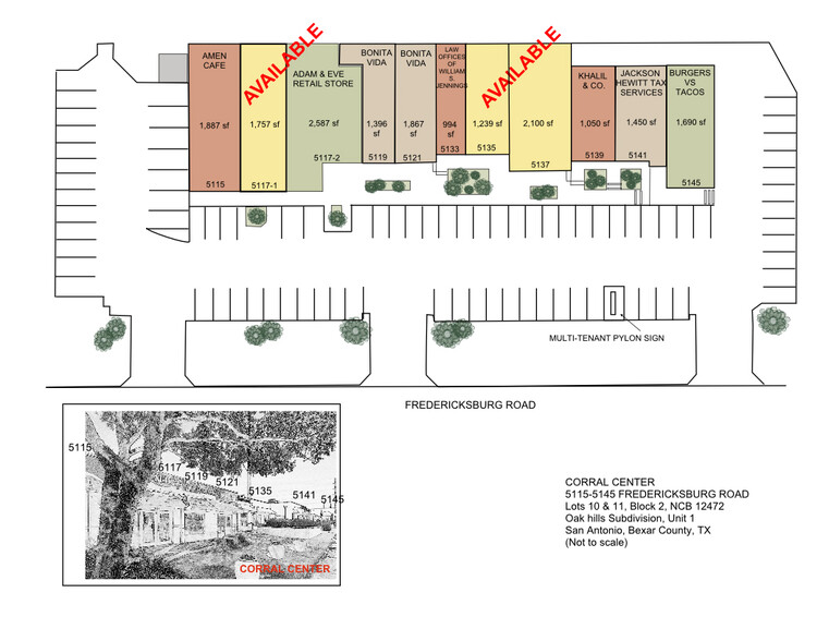 5115-5145 Fredericksburg Rd, San Antonio, TX for lease - Site Plan - Image 2 of 6
