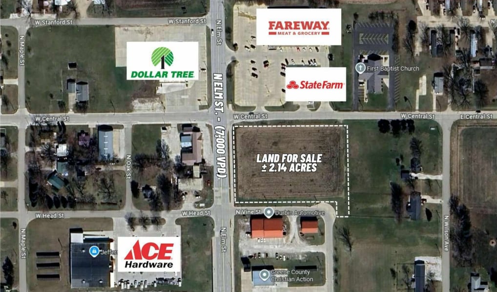 SE Corner Of N. Elm St And E. Central Ave Ave, Jefferson, IA for sale Primary Photo- Image 1 of 2