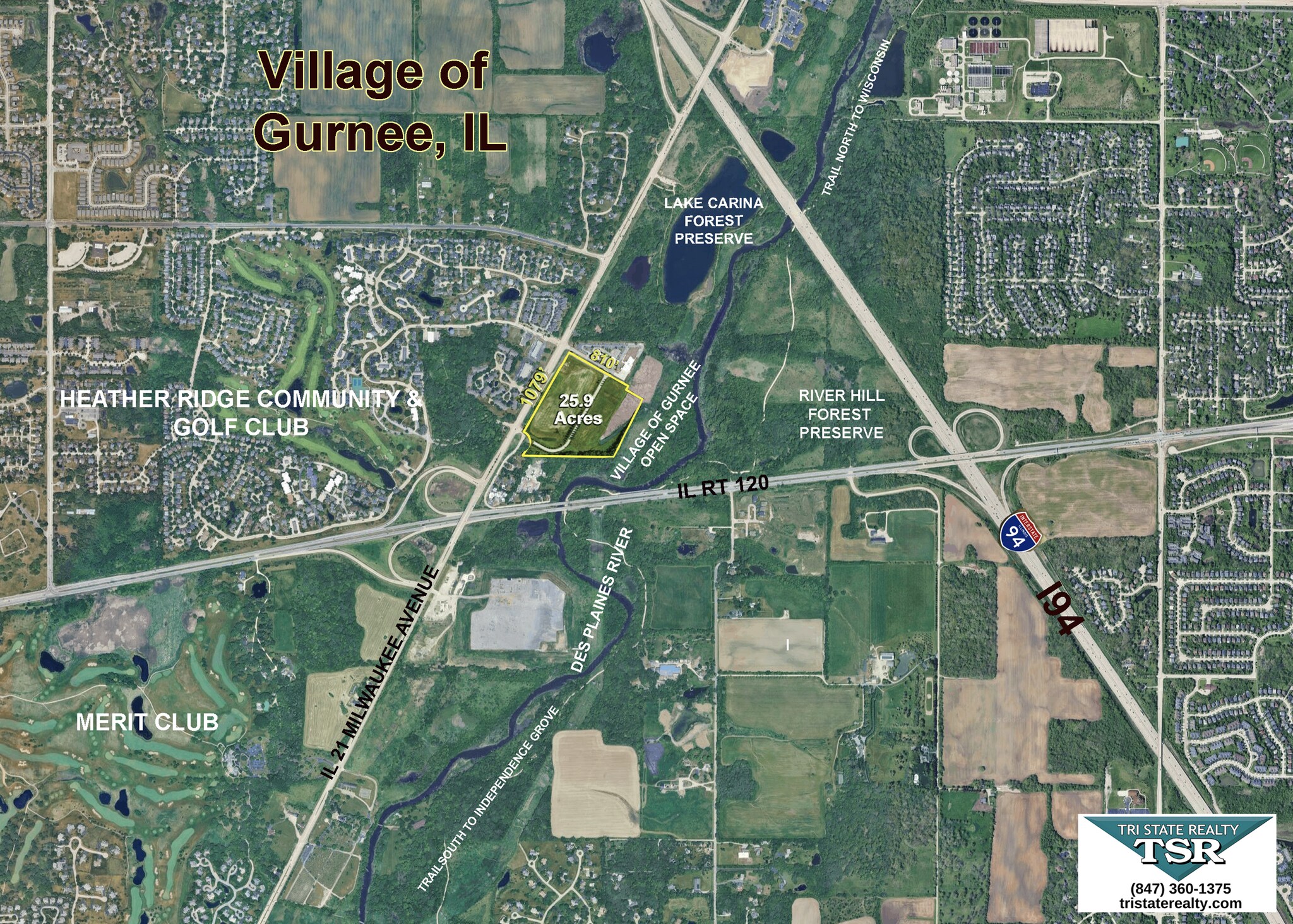 Milwaukee Ave, Gurnee, IL à vendre Aérien- Image 1 de 1