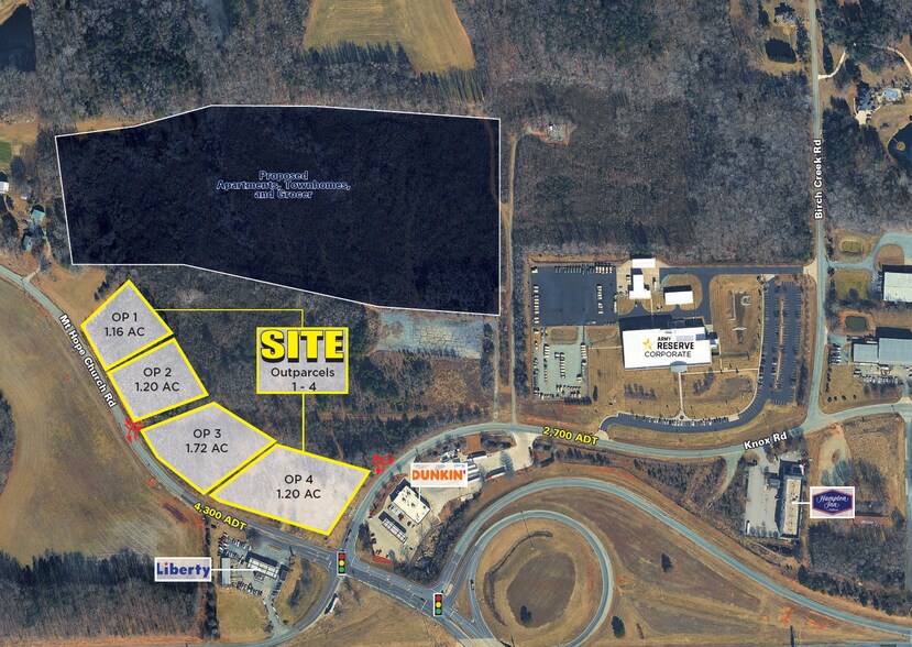 1741 Mount Hope Chu Rd, Mc Leansville, NC à vendre - Aérien - Image 2 de 3