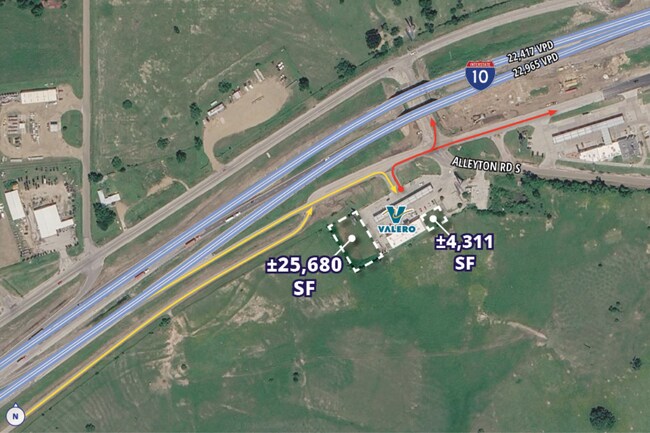 Plus de détails pour 4475 I-10 & Alleyton Rd S, Alleyton, TX - Terrain à vendre