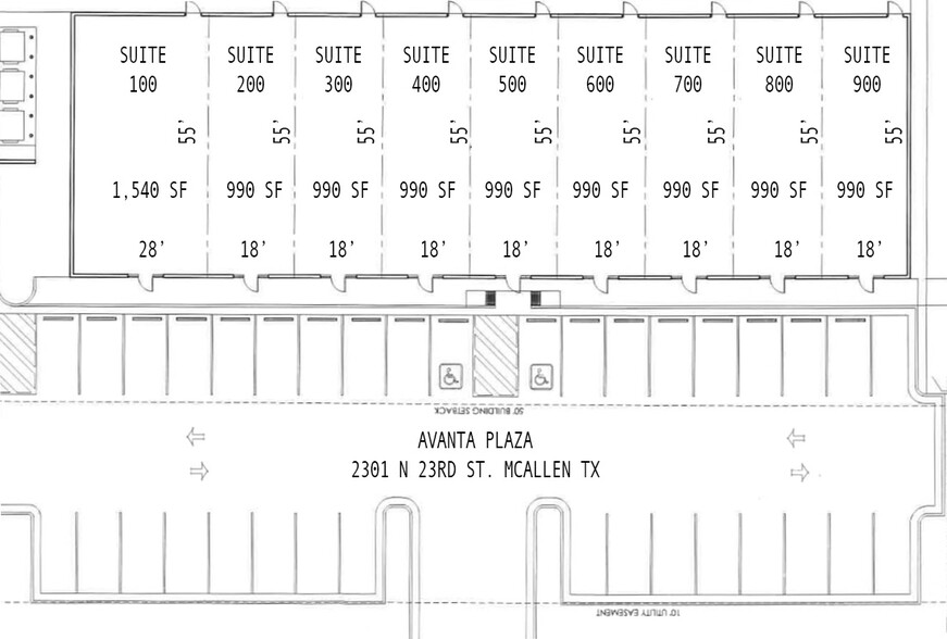 2301 N 23rd St, McAllen, TX à louer - Plan cadastral - Image 2 de 2