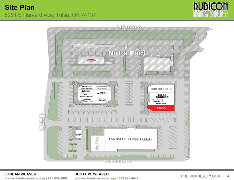 8281 S Harvard Ave, Tulsa, OK for lease - Site Plan - Image 3 of 5
