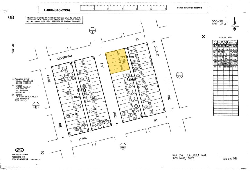 7777 fay Ave, La Jolla, CA for lease - Plat Map - Image 2 of 4