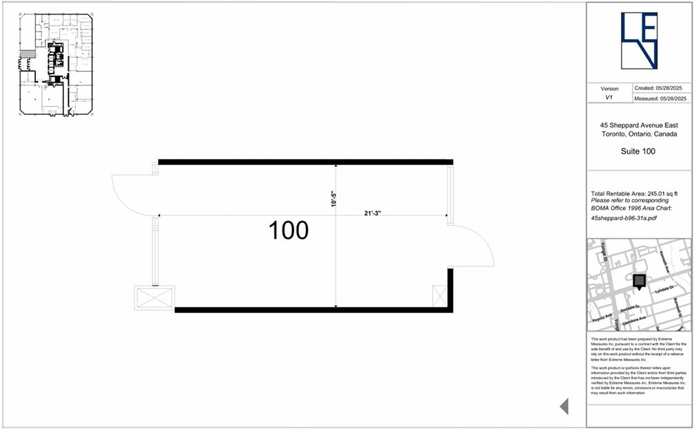 45 Sheppard Ave E, Toronto, ON for lease Floor Plan- Image 1 of 1
