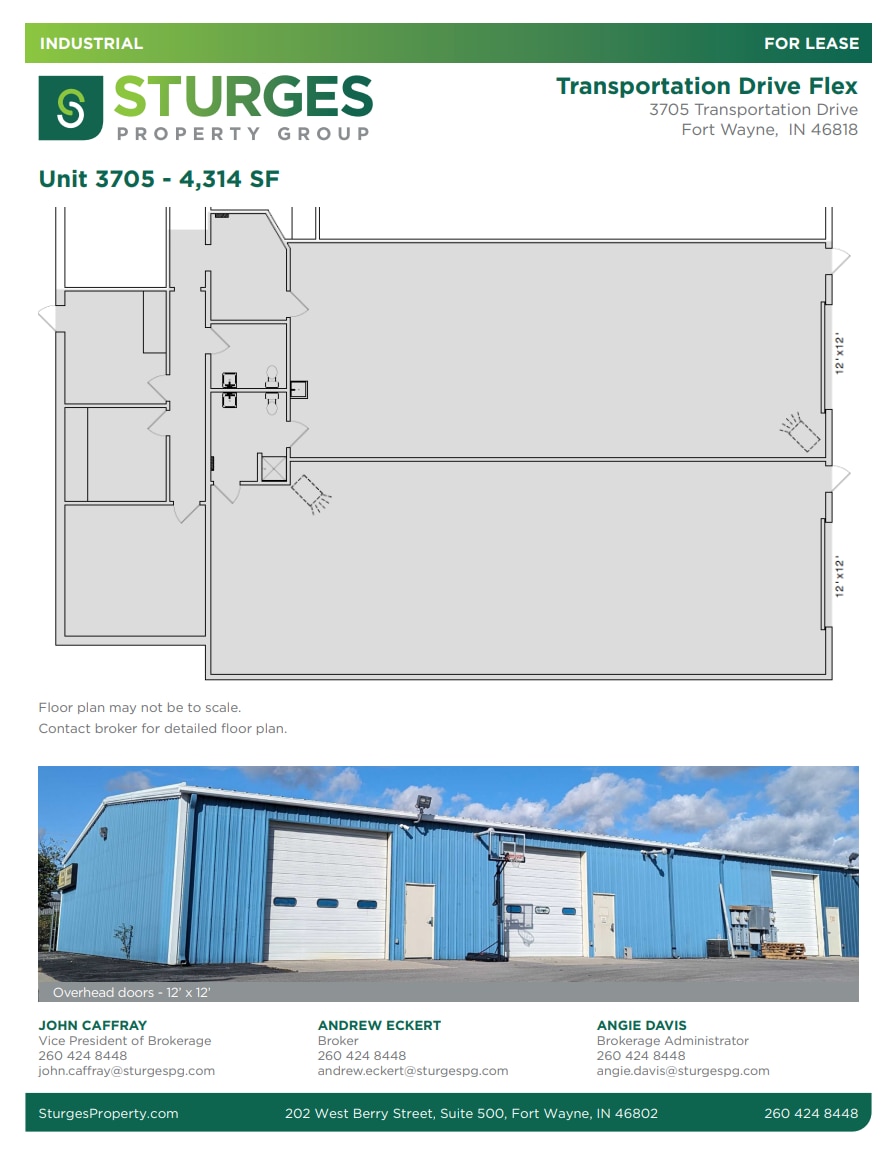 3705 Transportation Dr, Fort Wayne, IN for lease Floor Plan- Image 1 of 1