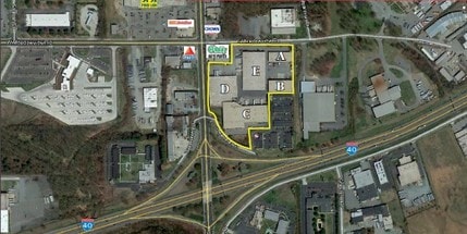 101 E Carteret St, Greensboro, NC - AERIAL map view