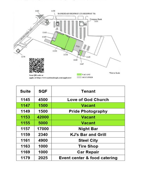 1145-1157 Bankhead Hwy W, Birmingham, AL à louer - Photo du bâtiment - Image 3 de 9