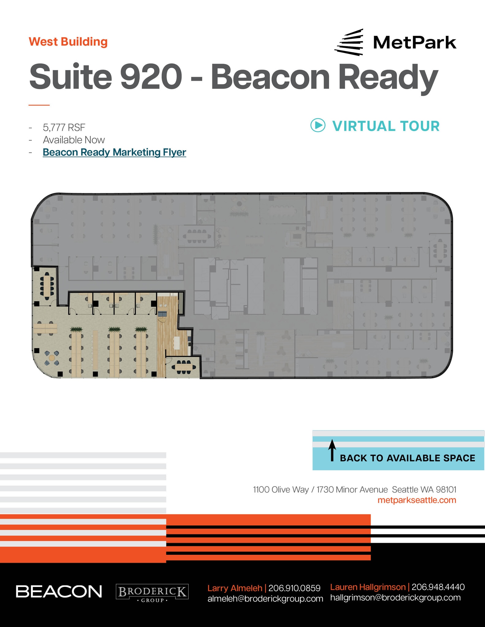 1100 Olive Way, Seattle, WA à louer Plan d’étage- Image 1 de 1