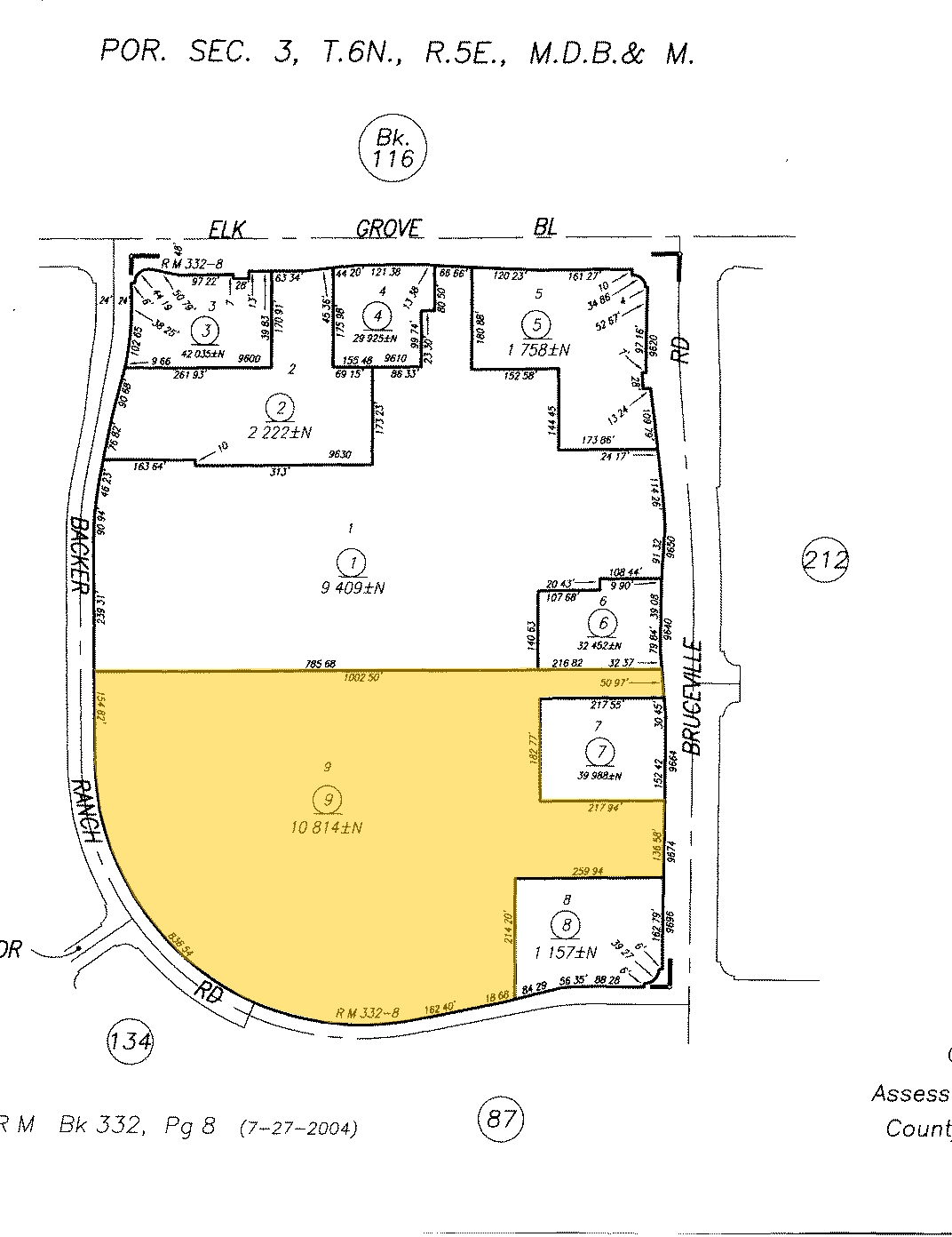 9660 Bruceville Rd, Elk Grove, CA à vendre Plan cadastral- Image 1 de 1