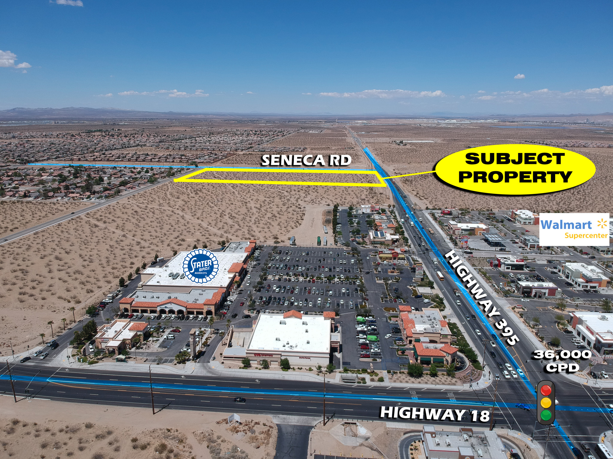 Highway 395, Adelanto, CA for sale Aerial- Image 1 of 1