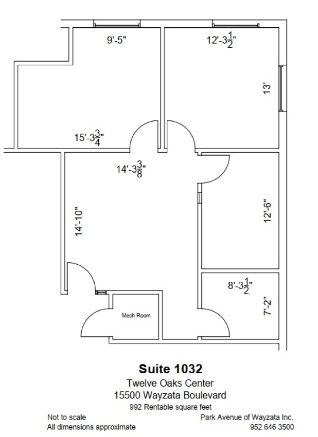 600 Twelve Oaks Center Dr, Wayzata, MN à louer Plan d’étage- Image 1 de 1