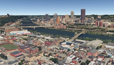 1011 Bingham St, Pittsburgh, PA - AERIAL map view
