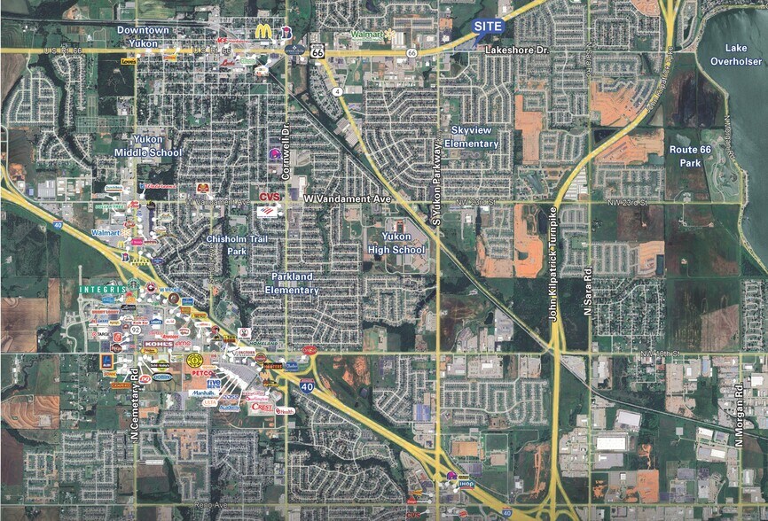 Hwy 66 & Lakeshore Dr, Yukon, OK for sale - Aerial - Image 1 of 1