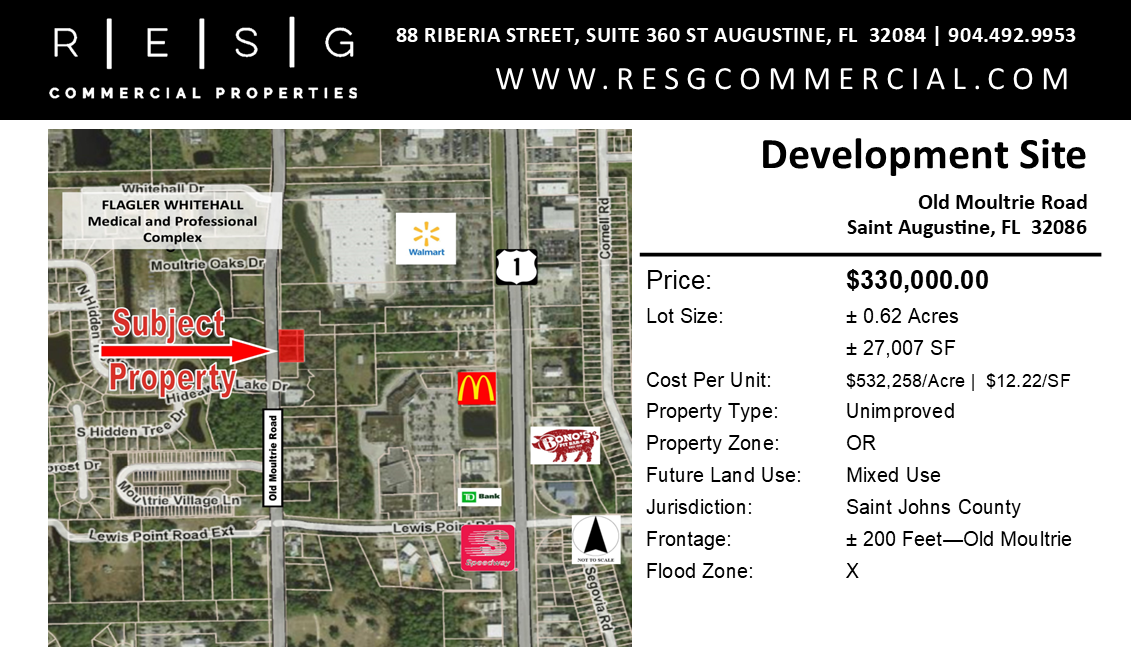 00 Old Moultrie Road, Saint Augustine, FL for sale Primary Photo- Image 1 of 6