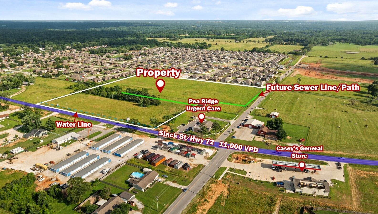 Slack St & Dove Rd, Pea Ridge, AR à vendre Photo du bâtiment- Image 1 de 1