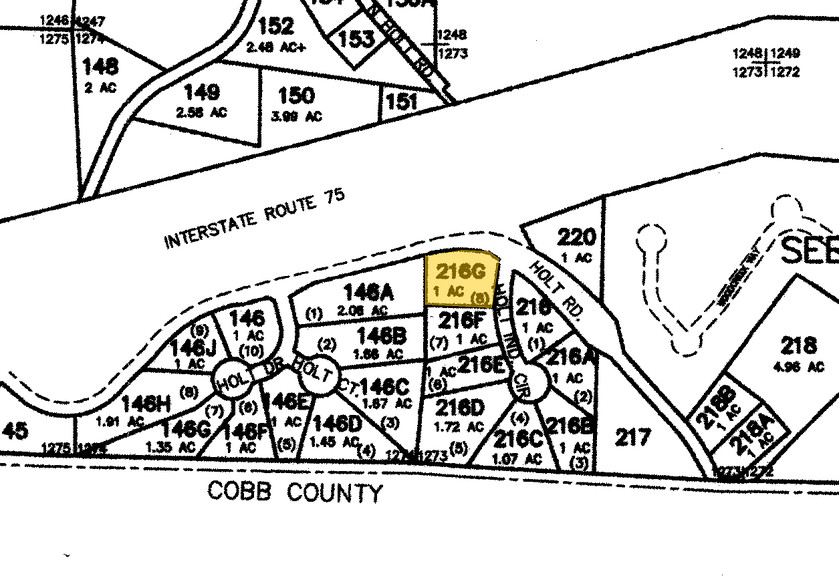 100 Holt Industrial Cir, Acworth, GA à louer - Plan cadastral - Image 2 de 2