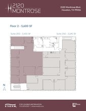 2120 Montrose Blvd, Houston, TX à louer Plan d’étage- Image 1 de 1