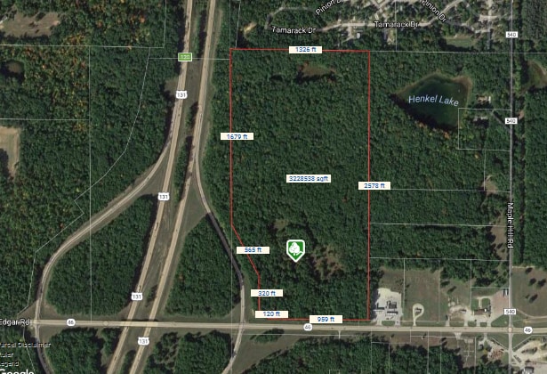 0000 W M46 Rd, Edmore, MI for sale - Aerial - Image 2 of 3