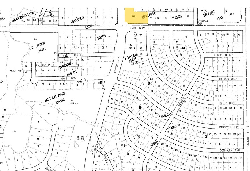 101-109 E Park Row, Arlington, TX à vendre - Plan cadastral - Image 1 de 1